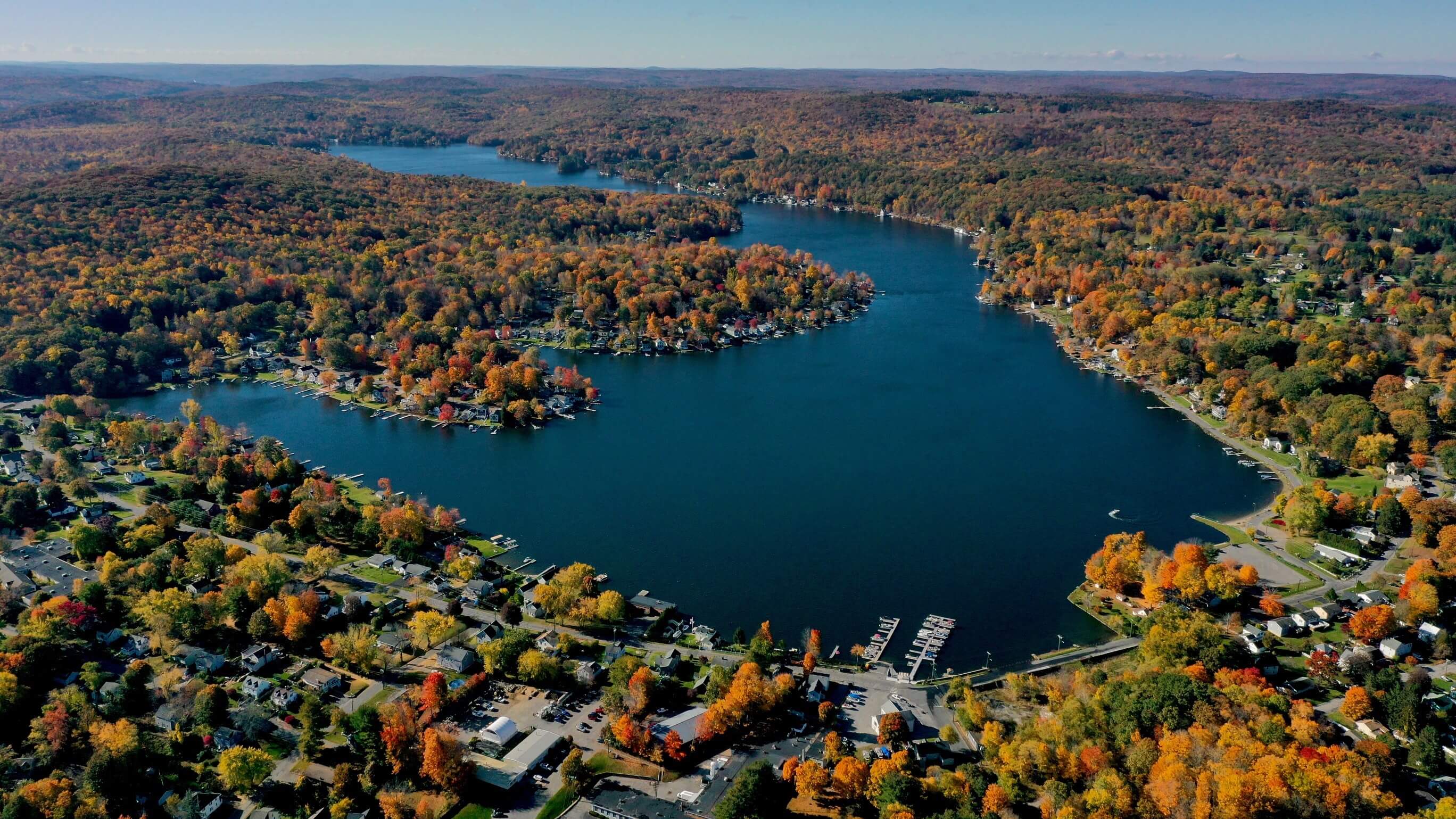 Overhead shot of Torrington, CT